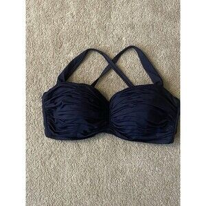 Bleu by Rod Beattie Black Bikini Top Size Gold Hardware Size 40D